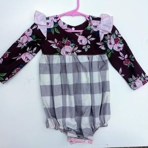 Little girls bubble romper